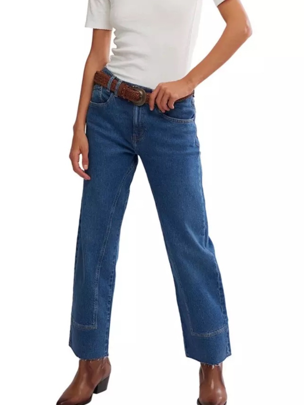 WE THE FREE RISK TAKER HIGH RISE STRAIGHT JEANS SZ 28